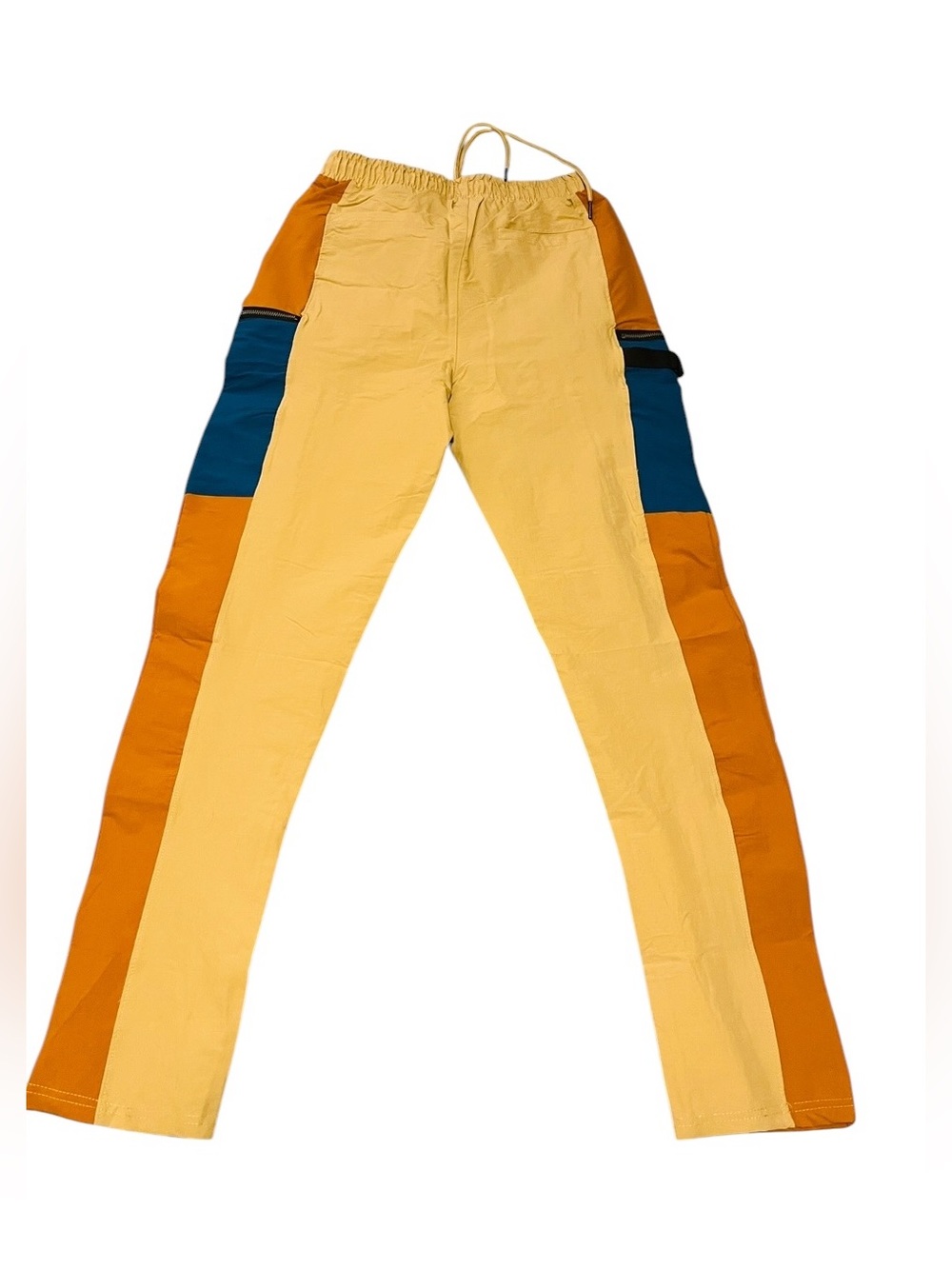 Motive NWT Men's Beige, Orange & Blue Contrast Utility Joggers - Picture 4 of 10